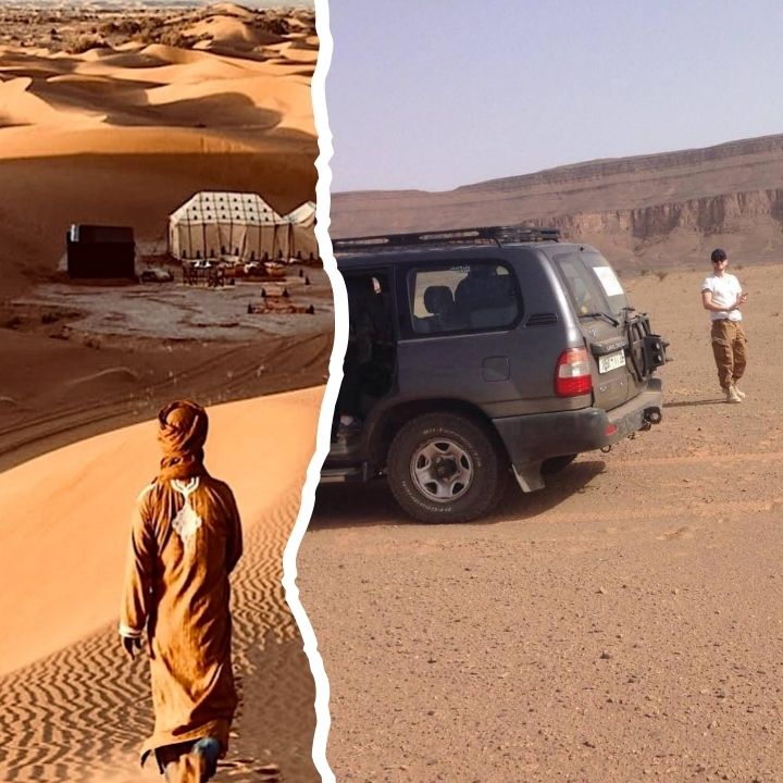 Luxury desert camp in Erg Chigaga Sahara Morocco
